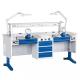 Two People Dental Lab Bench 850mm Dental Laboratory Work Benches With Suction