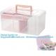 Office Supply Art & Craft Storage Box, Sewing Box Organiser Large With A Removable Tray Partition, Portable