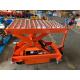 Scissor Automatic Braking Mobile Lift Tables 500kg With Integrated Pop Up Ball Transfer