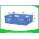 Recyclable Plastic Crates With Lids , Light Weight Stacking Storage Boxes For