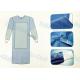 Tie On Disposable Sterile Gowns , Disposable Operating Gowns Wood Pulp Spunlace Fabric