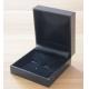 Rectangular Black Plastic Cufflink Boxes wrapped in Leatherette paper