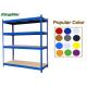 300Kg Capacity Boltless Metal Shelving Units , Boltless Metal Rack System