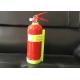 Foot Ring Type 1kg Powder Fire Extinguisher with bracket , Red Small Car Fire Extinguisher