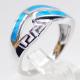 Sterling Silver Wholesale Jewelry Greek Blue Lab Opal  Wedding Ring Synthetic Opal Jewelry
