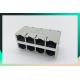 2x4 8x8P 64 Pin RJ45 Modular Connector For Ethernet