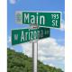 Rectangular Metal Intersections Street Name Boards Blades 24x6