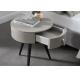 Gelaimei Minimalist Style Dia 450mm Small Round Side Table With Drawer