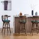 Outdoor Pub Bar Stools With Backs Luxury Wooden High Chair British Style