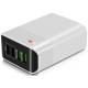White Black USB Wall Charger  56W  Compact Design Multi Charger Adapter
