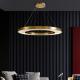 Brushed Brass Dimmable Three Ring LED Modern Ring Chandelier 110V To 240V