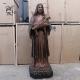 Bronze Shepherd Jesus Statue Holding Lamb Sculpture Christian Religious Life Size Metal Church Casting
