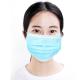 Breathable Disposable Blue Earloop Face Mask 3 Layer Filtration Reduce