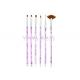 Cleansing UV Gel Acrylic Nail Art Brush Set With Pure Kolinsky Hair