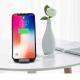 Type C Fast QI Wireless Charger Toughened Glass Surface With Desktop Holder
