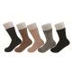 Anti Foul Brown / Black Warm Socks For Men , Organic Cotton Mens Warm Socks