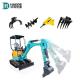 Taifeng Hydraulic Cylinder Equipped HAODE Mini Excavator 1-9 Ton for Precise Digging