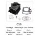 Black C50 50cc Motorcycle 4 Stroke Single Cylinder Kit For Pulsar Accessories