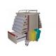 Medicine Cart Hospital Trolley Double Side Tray Drawers Multi-Layer