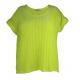 Round Neck Stylish Loose Tops Mint Color Knitted Girls Short Sleeve Tops