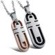 New Fashion Tagor Jewelry 316L Stainless Steel couple Pendant Necklace TYGN094