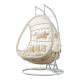Rattan Furniture Garden Hanging Egg Swing Chair 2 Person With Q195 Carbon Steel Frame