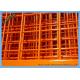 Orange Wire Mesh Fence Panels , Secure Temporary Fencing For Construction Site 
