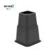 KR-P0246 Smooth Plastic Adjustable Bed Risers , 8 Inch Black Furniture Risers Optional