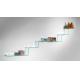 Curved Decorating Glass Shelves For Book Shelf 8 Mm Durable