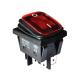 30A 250V Heavy Duty 6 Pin DPST IP67 Sealed Waterproof T125 Auto Boat Marine Toggle Rocker Switch With LED 12V 220V 30x22