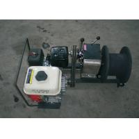 Pole Setting Gasoline Cable Drum Winch Lifting 1 Ton , Cable Puller Winch