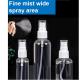 Travel Size portable Empty Plastic Alcohol PET Spray Bottle Hand Sanitizer White Spray Pump Body plastic spray bottle