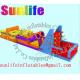 Amusement Park Large Inflatable Obstacle Course Bouncy Castles for adults and