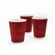 Recyclable Paper Disposable Cup 9OZ Ripple Wall Paper Cup With Lids For Hot Coffee