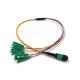 FTTH Trunk LSZH G657A Fiber Optical Patch Cord OM3 OM4 MPO MTP To LC