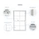 Customized UPVC Single Hung Double Hung Windows With Double Tempered Glass