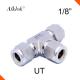 316 Forged Stainless Steel Tube Fittings 1/2 Inch Tee Sturcture CE Certification