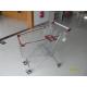 Metal Grocery Cart / Supermarket Shopping Carts 125L With Zinc Plated