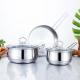High Quality 3 Pcs Multi-Function China Induction Cookingware Set Stainless Steel Cooking Pots Sets