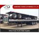 13m Steel Lock Flatbed Container Trailer For Steel Pump / Container Transportation