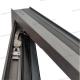 Double Glazed Aluminum Folding Window Tempered Impact Resistant Commercial Profile