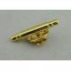3D Gold Plating Soft Enamel Pin 1 Inch , Decorative Pins 2.0 mm Thickness