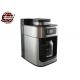 OEM 1.25L Home Coffee Machines Black Silver Grinder 300*200*310mm 220V-240V