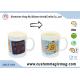 White Heat Sensitive Magic Mug , Advertising Custom Colour Changing Mugs