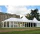 Water Resistant Big Aluminum Mixed Shape Glass Wall Canopy Winter Use Windproof  Tent