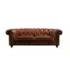 Light / Dark Brown Vintage Leather Chesterfield Couch Sofa 1/2/3/4 Seater
