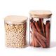 High Borosilicate Glass Snack Containers 1600ml With Bamboo Lids