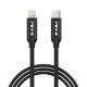 Black Strong 3A 20w usb C to Lighting Cable Braided Fast Charging Cable