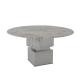 Matte Silver Marble Counter Height Table For Dining Room Use