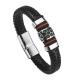 Fashion Jewelry Black Men Leather Bracelet With Magnetic Clasp Wholesale